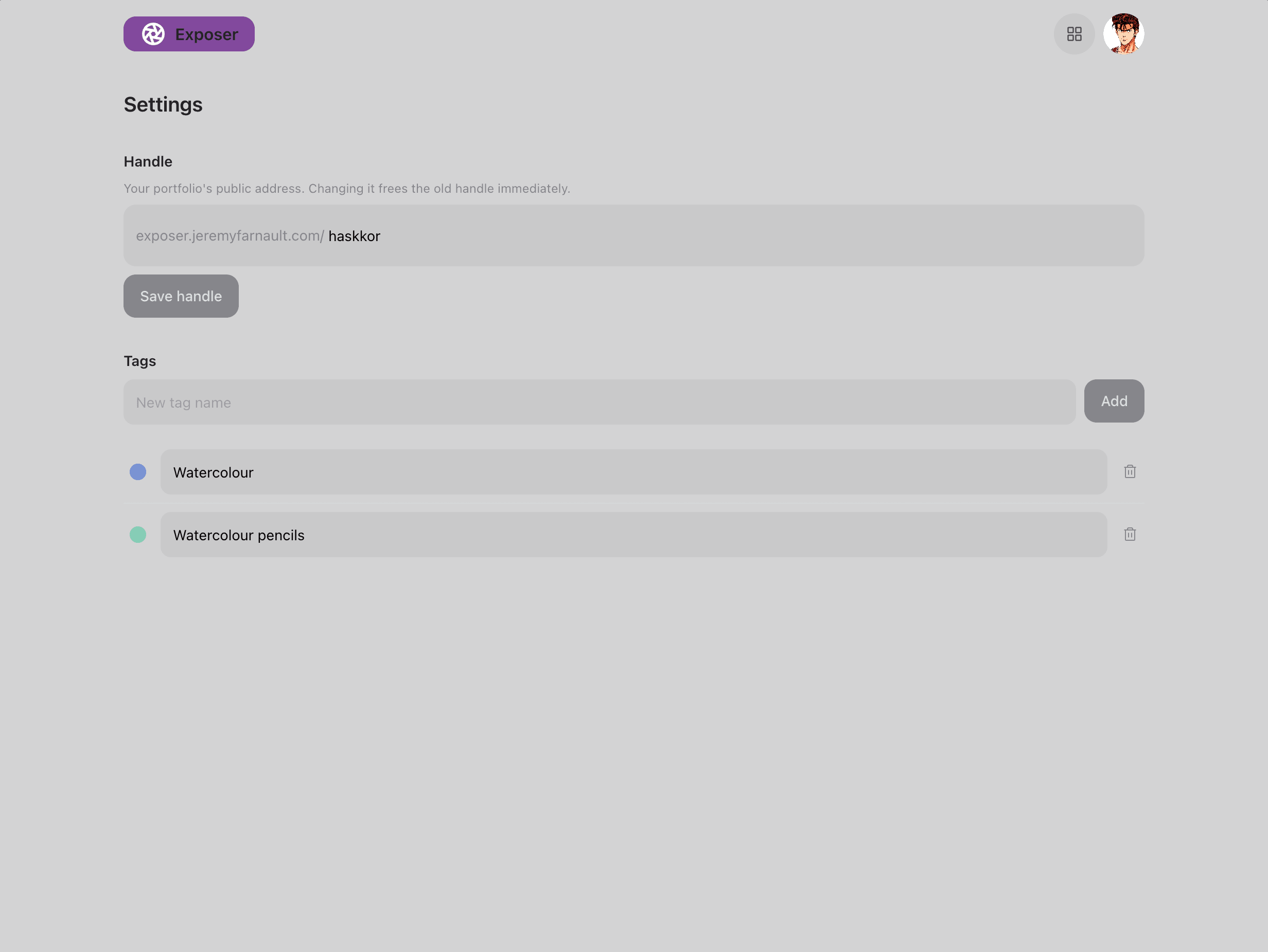 Exposer screenshot 2